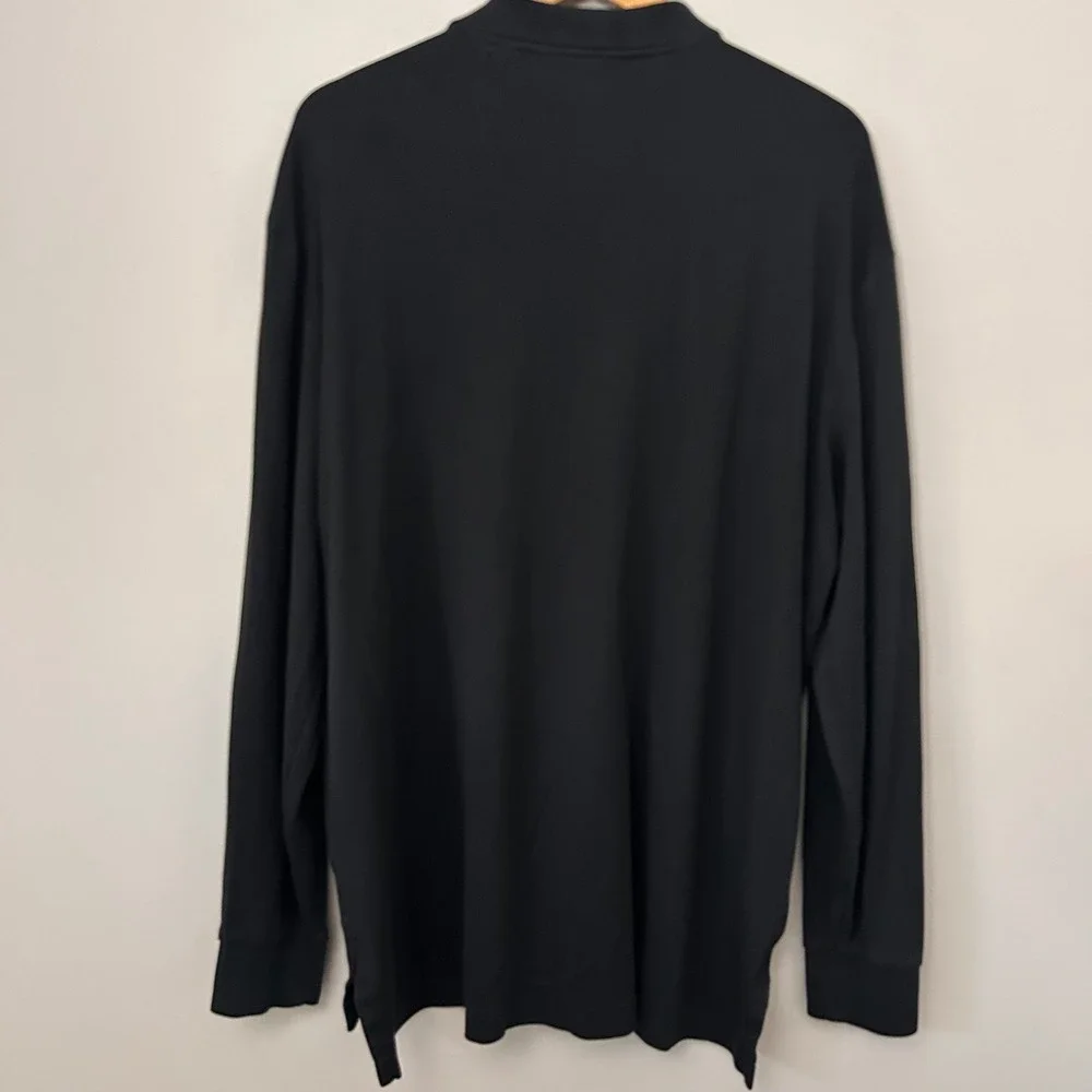 Polo Ralph Lauren Golf‎ Polo Shirt Mens XL Black Long Sleeve Cotton Crest Logo